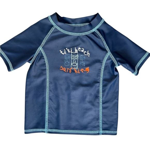 Joe Fresh Navy Blue Short Sleeve Swim Rash Guard Sun Shirt 2T Boys - Picture 1 of 5